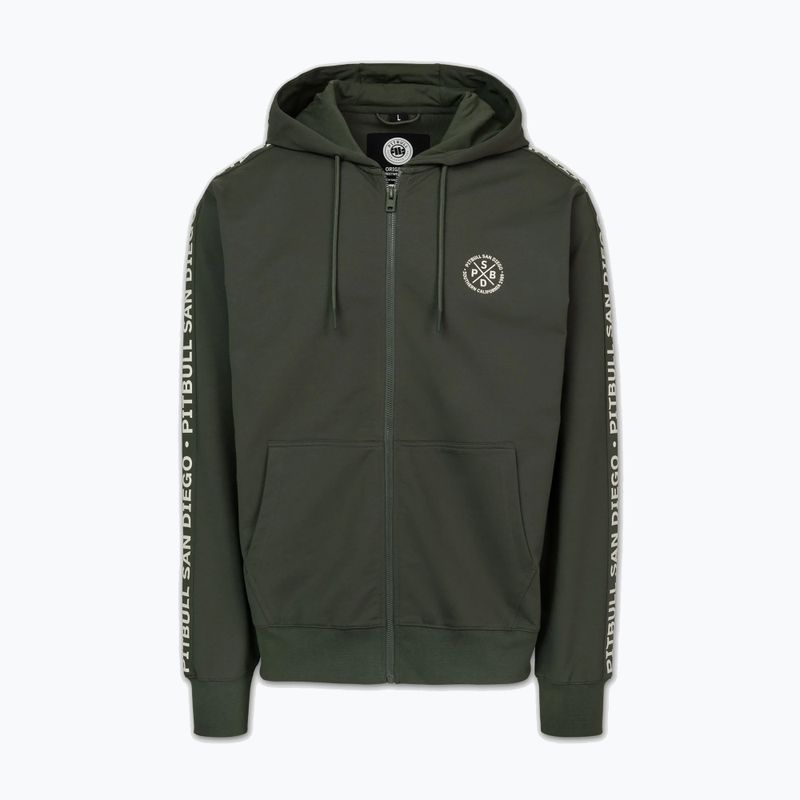 Bluza męska Pitbull Tape Parker Hooded Zip old green 6