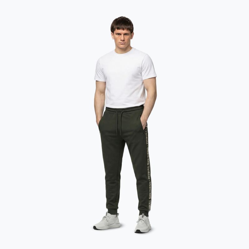 Spodnie męskie Pitbull Tape Parker Jogging old green 2