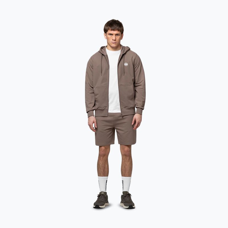 Bluza męska Pitbull Nugget Small Logo Hooded Zip brown savana 2