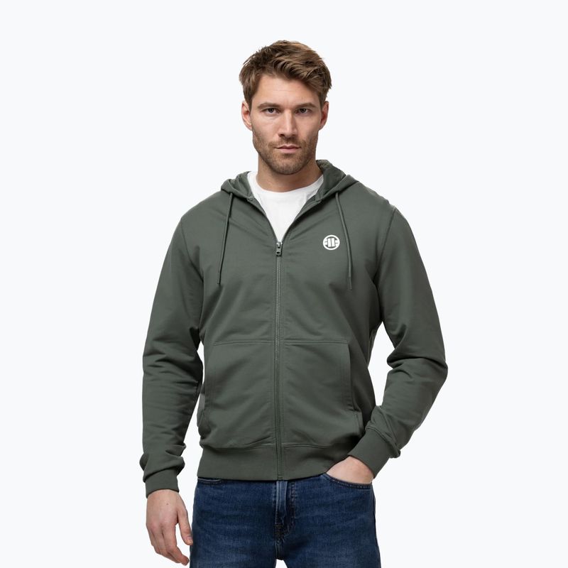 Bluza męska Pitbull Nugget Small Logo Hooded Zip sage green