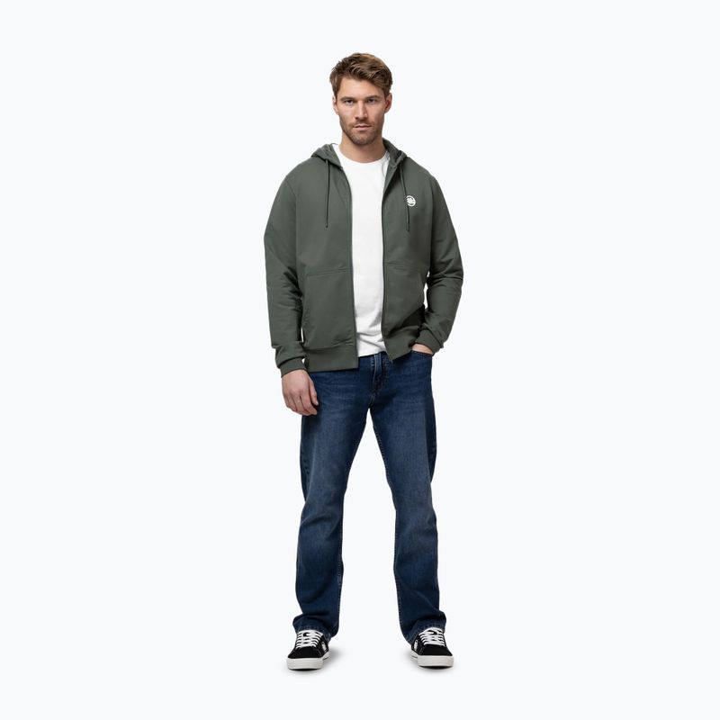Bluza męska Pitbull Nugget Small Logo Hooded Zip sage green 2
