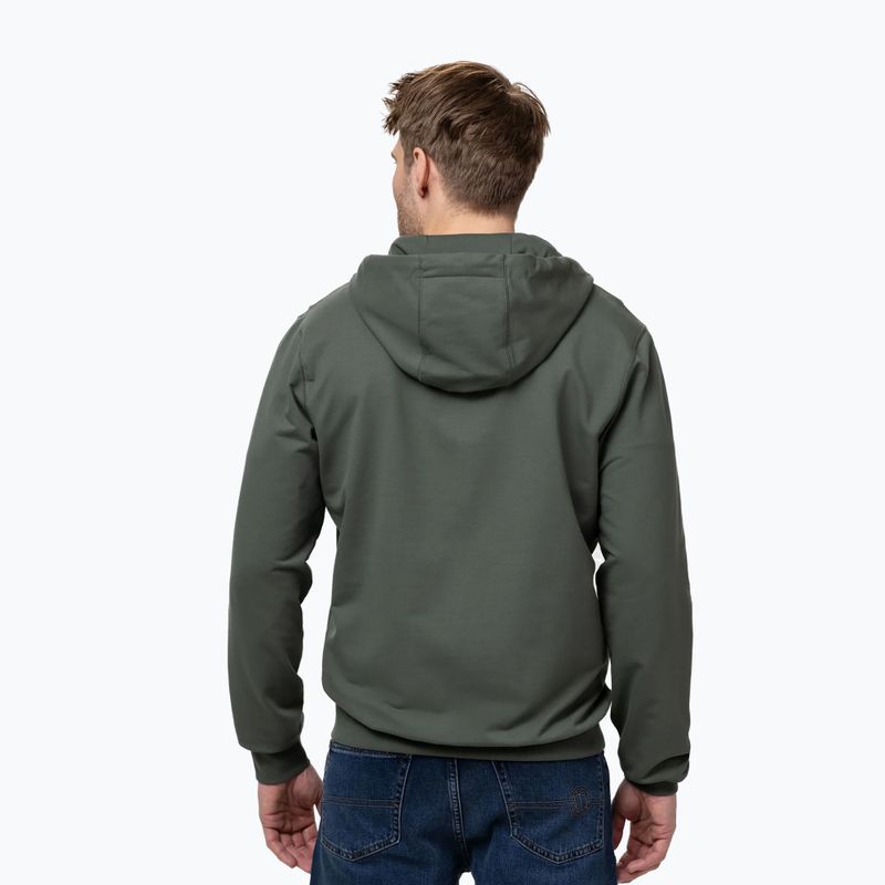 Bluza męska Pitbull Nugget Small Logo Hooded Zip sage green 3