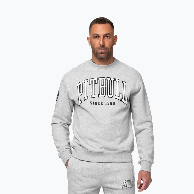 Bluza męska Pitbull Badger Crewneck grey/melange 4