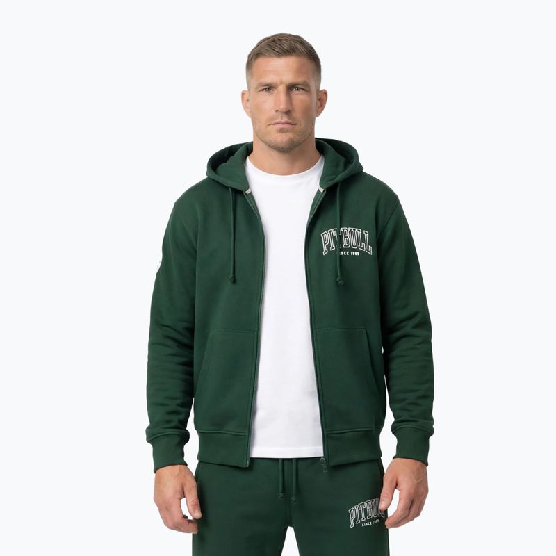 Bluza męska Pitbull Badger Hooded Zip hunter/green 3