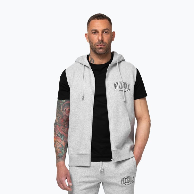 Bluza męska Pitbull Badger Hooded Vest Zip grey/melange 4