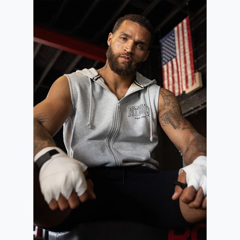 Bluza męska Pitbull Badger Hooded Vest Zip grey/melange 11