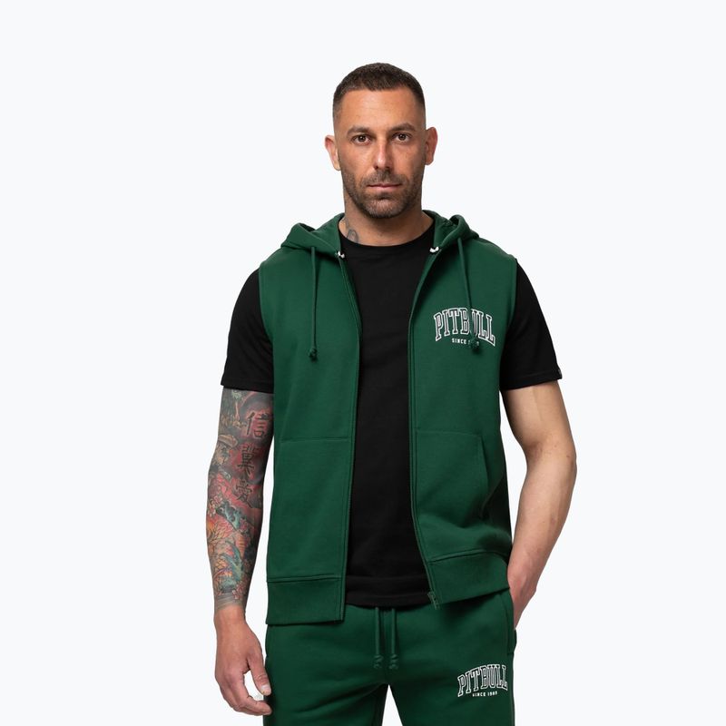 Bluza męska Pitbull Badger Hooded Vest Zip hunter green 4