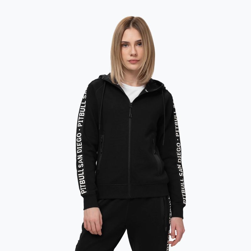 Bluza damska Pitbull Explory Tape Hooded Zip black