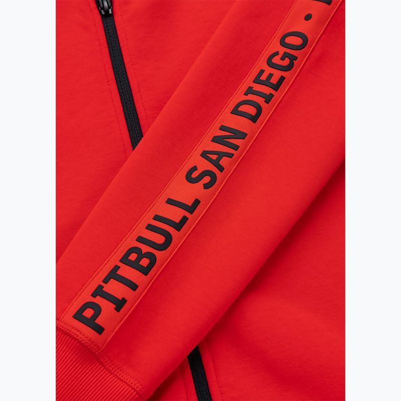 Bluza damska Pitbull Explory Tape Hooded Zip fluo/red 13