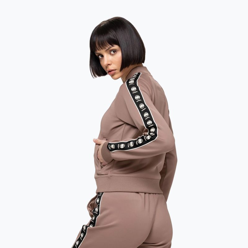 Bluza damska Pitbull Verona Collar Zip chocolate mousse 3
