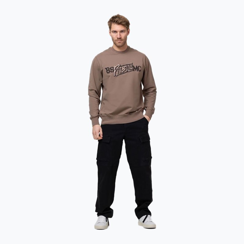 Bluza męska Pitbull MC Crewneck Sweatshirt brown savana 2
