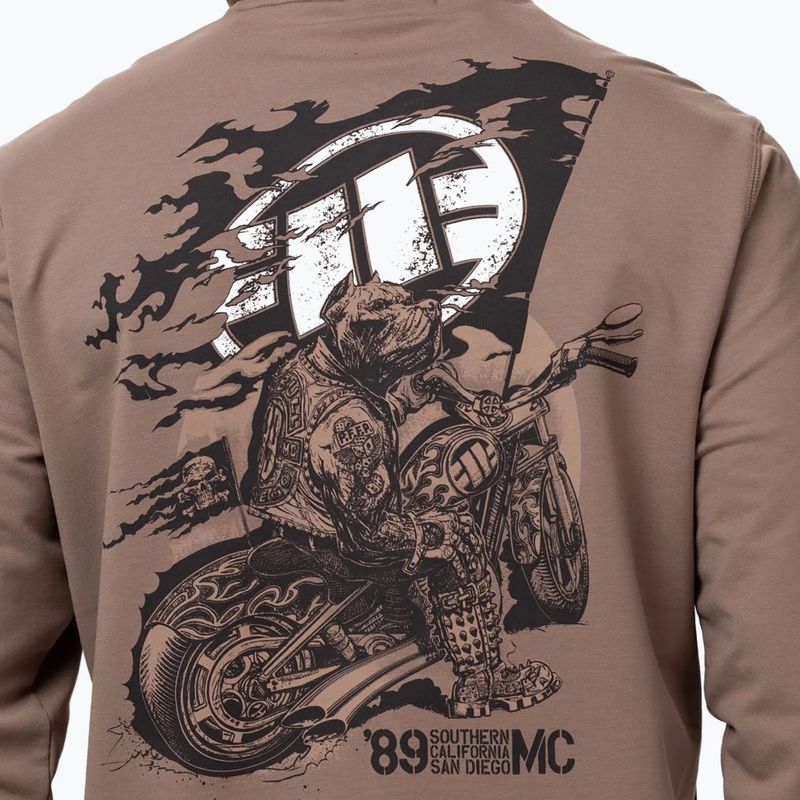 Bluza męska Pitbull MC Crewneck Sweatshirt brown savana 3