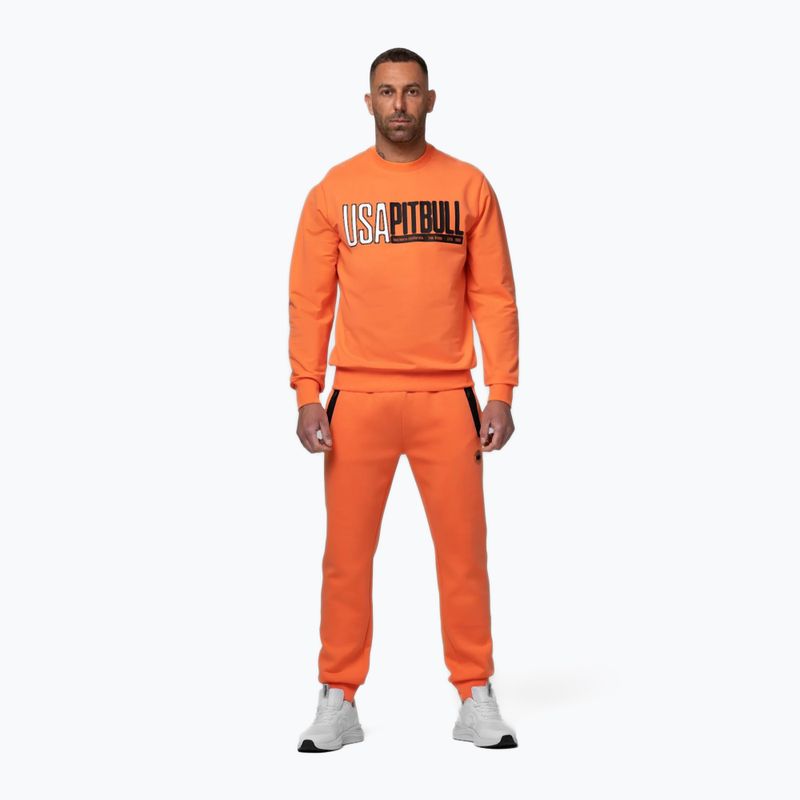 Bluza męska Pitbull USA Crewneck Sweatshirt fluo orange 2