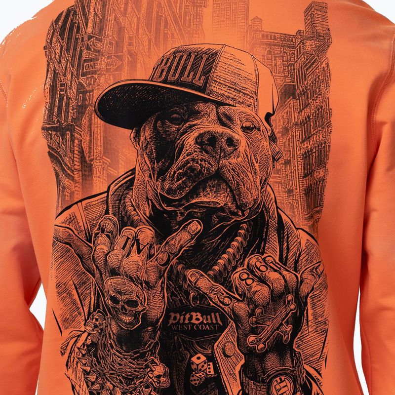 Bluza męska Pitbull USA Crewneck Sweatshirt fluo orange 4