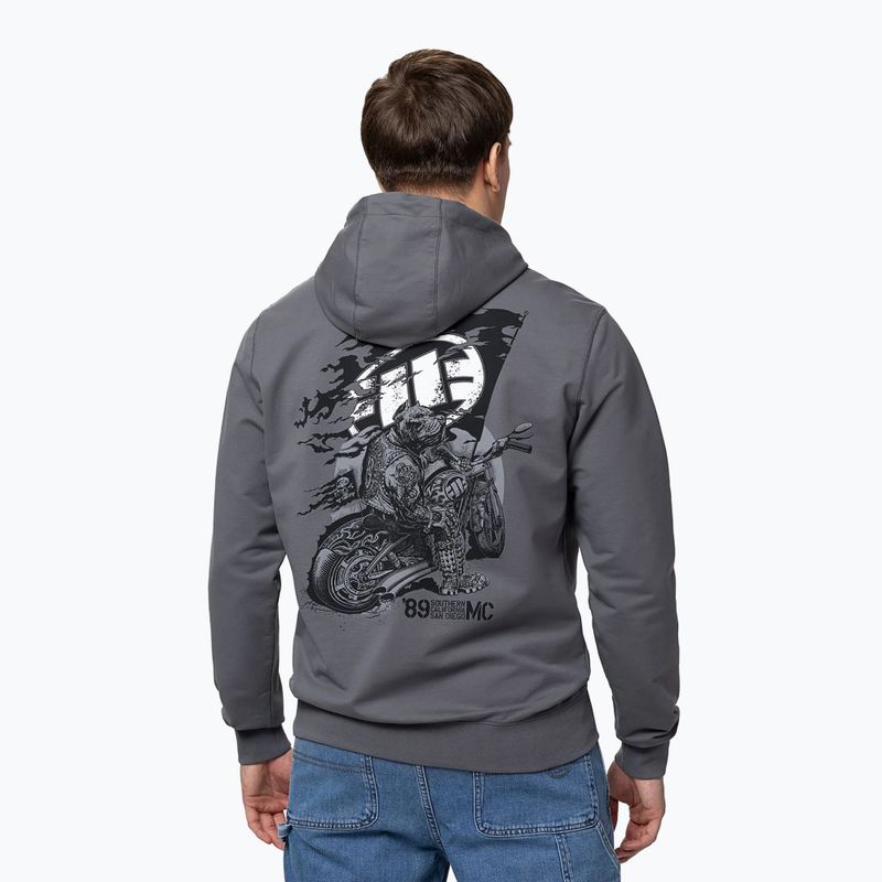 Bluza męska Pitbull MC Sweatshirt Hooded graphite 3