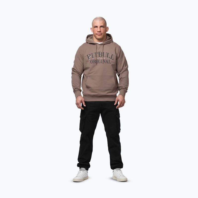 Bluza męska Pitbull Midnight Sweatshirt Hooded brown savana 2