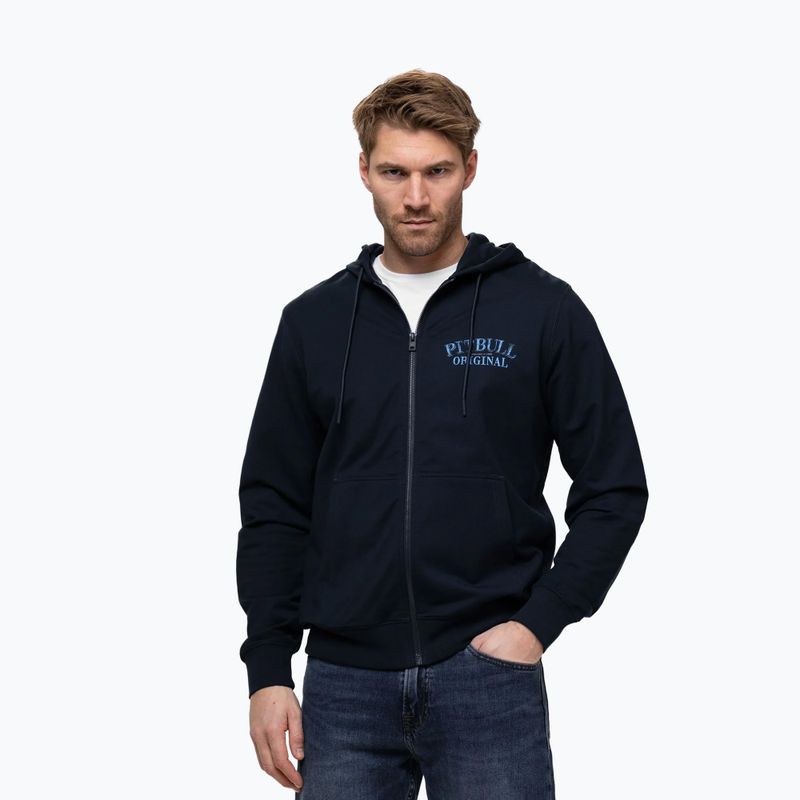 Bluza męska Pitbull Midnight Sweatshirt Zip Hooded dark navy 4