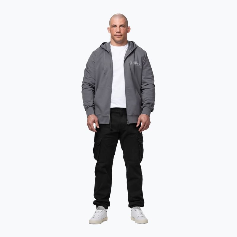 Bluza męska Pitbull World Sweatshirt Zip Hooded graphite 2