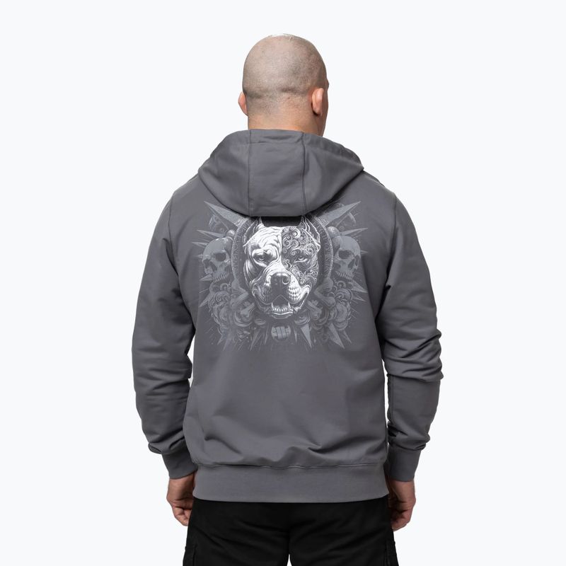 Bluza męska Pitbull World Sweatshirt Zip Hooded graphite 3