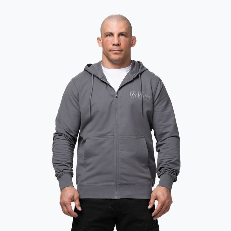 Bluza męska Pitbull World Sweatshirt Zip Hooded graphite 4