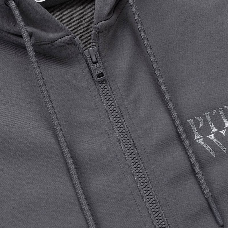 Bluza męska Pitbull World Sweatshirt Zip Hooded graphite 9