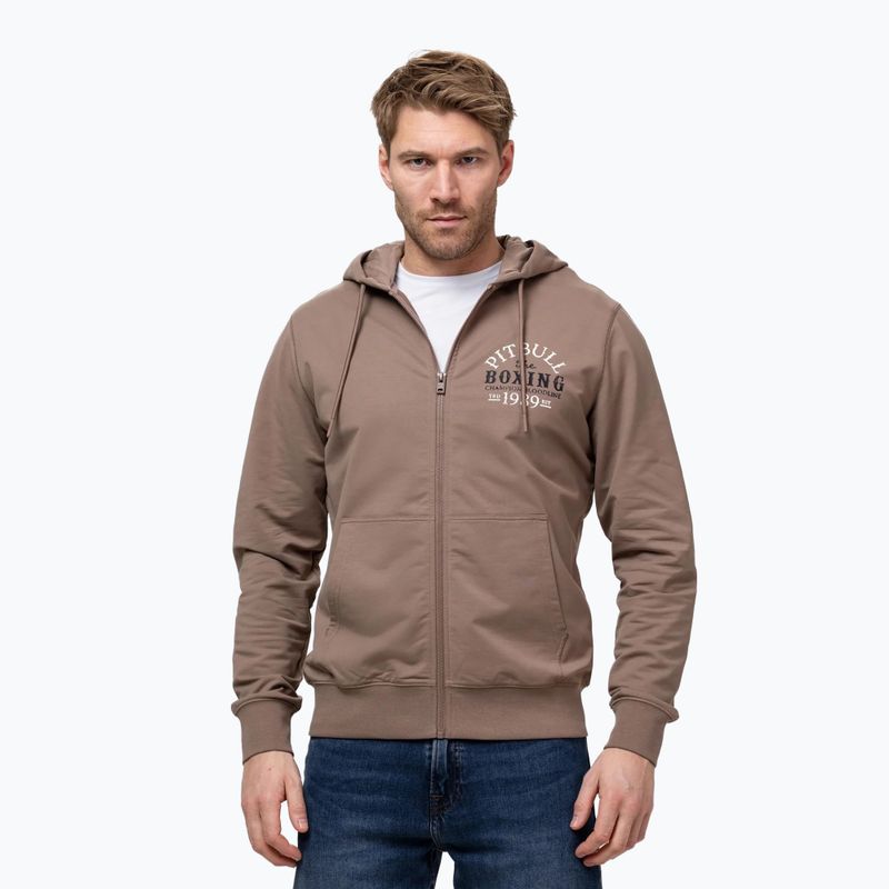 Bluza męska Pitbull Bloodline 2 Sweatshirt Zip Hooded brown savana 3