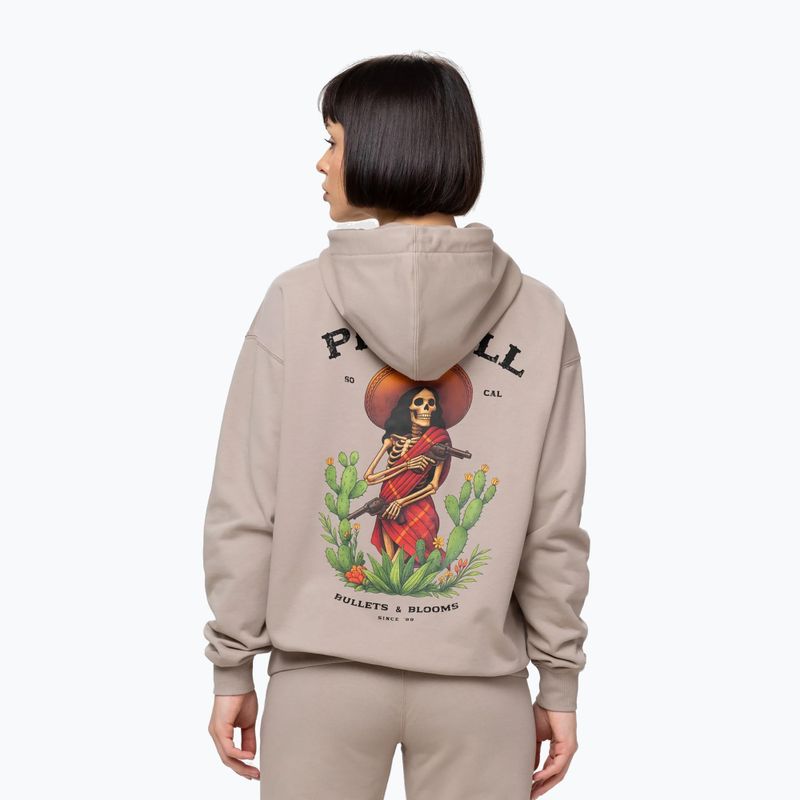Bluza damska Pitbull Bullets & Blooms Hooded sand savana 3