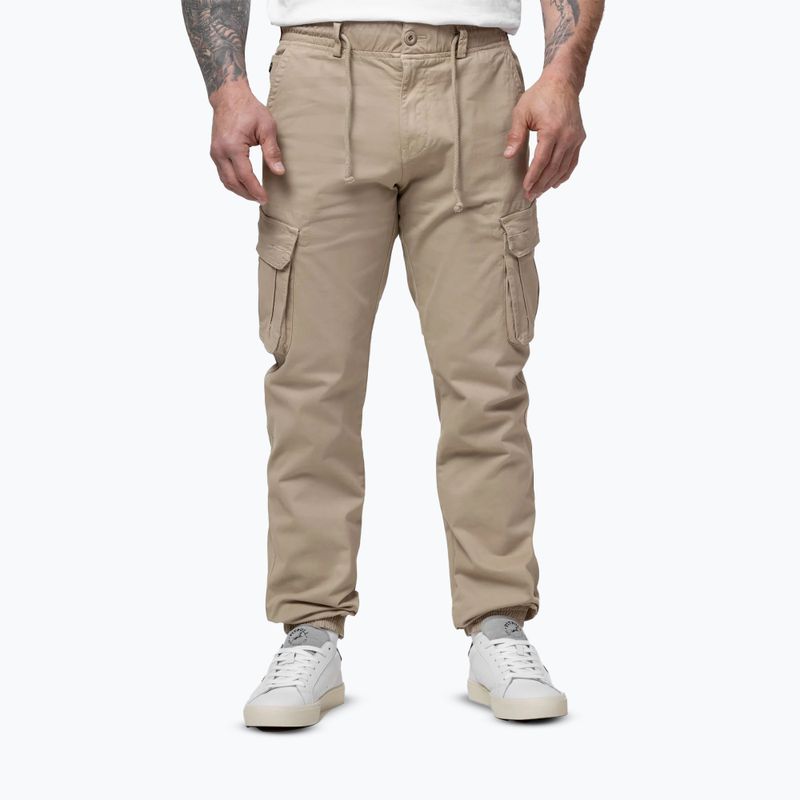 Spodnie męskie Pitbull Proctor Drawstring Joggery Cargo light sand