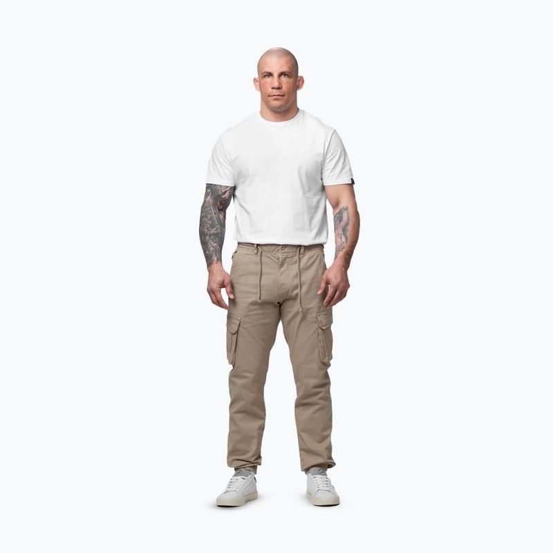 Spodnie męskie Pitbull Proctor Drawstring Joggery Cargo light sand 2