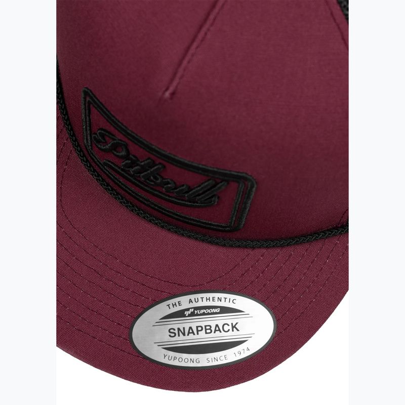 Czapka z daszkiem męska Pitbull Original 1989 burgundy/black 4