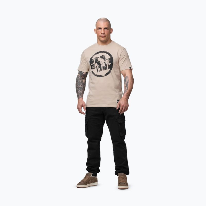 Koszulka męska Pitbull Logo Palms ultra light sand 2