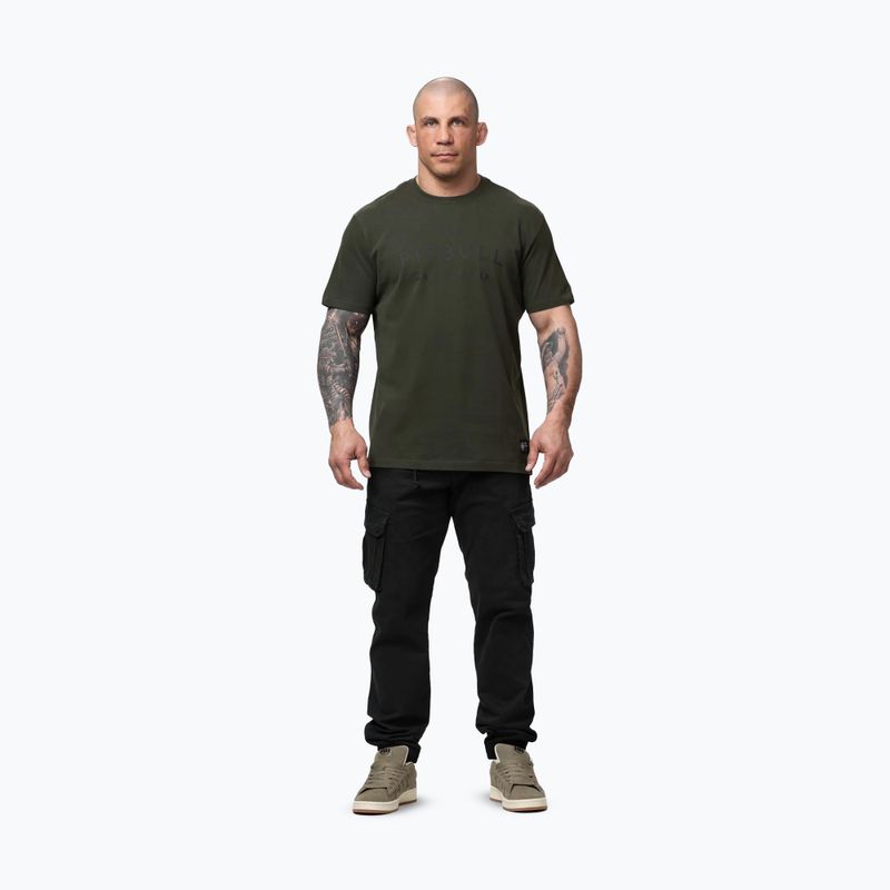 Koszulka męska Pitbull USA CAL Big Logo old green 2