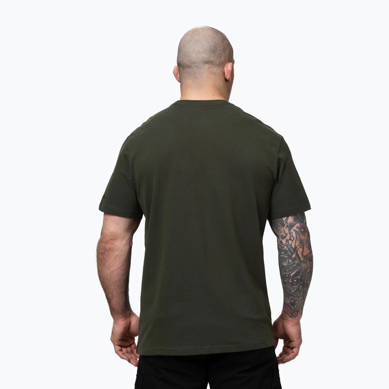 Koszulka męska Pitbull USA CAL Big Logo old green 3