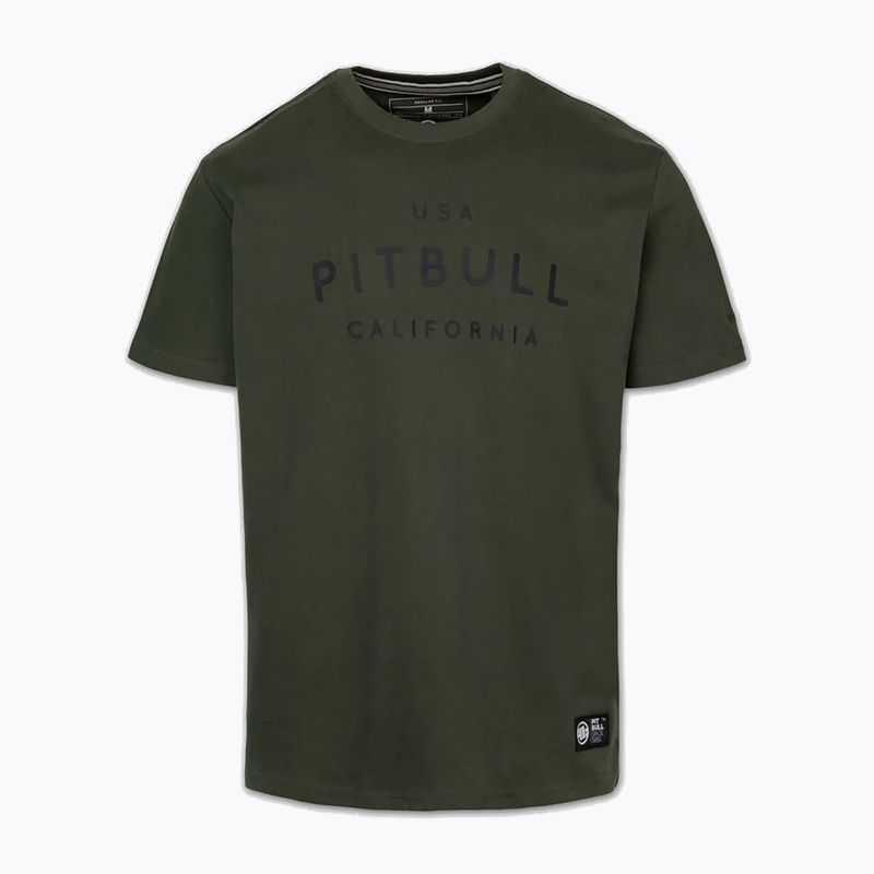 Koszulka męska Pitbull USA CAL Big Logo old green 4