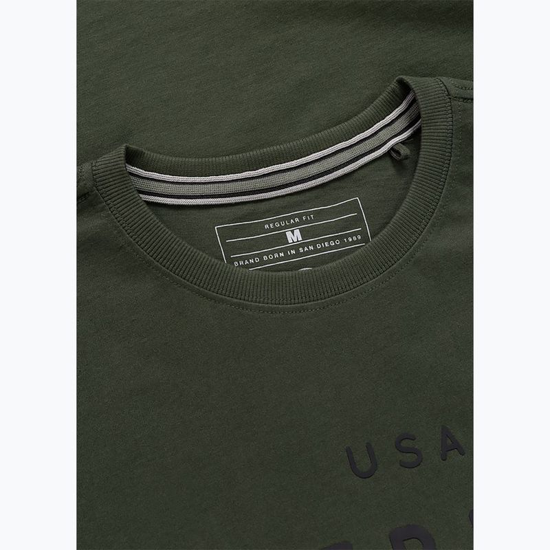 Koszulka męska Pitbull USA CAL Big Logo old green 6