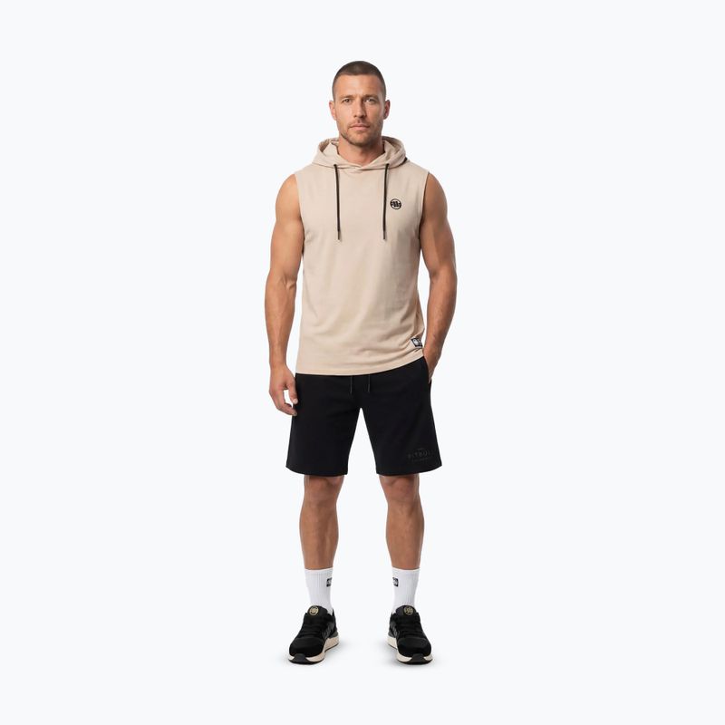 Bluza treningowa męska Pitbull Mercado Hilltop Sleeveless Hooded pale sand 2