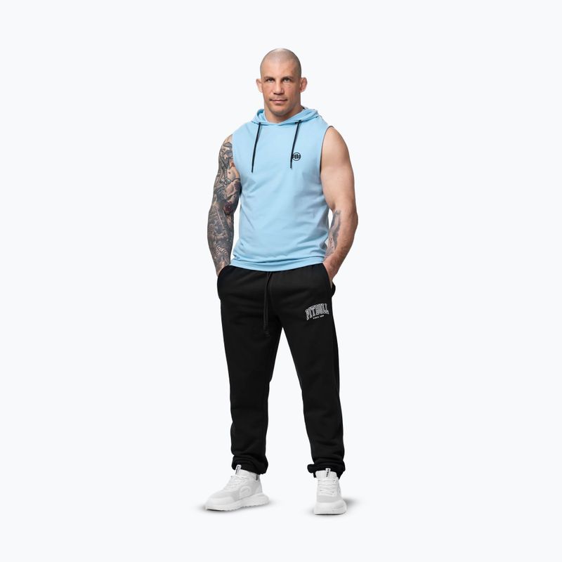 Bluza treningowa męska Pitbull Mercado Hilltop Sleeveless Hooded light blue 2