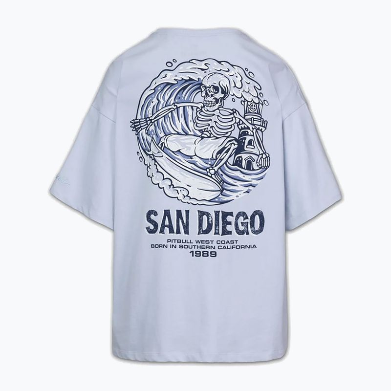 Koszulka damska Pitbull Skull Oversize frosted blue 6