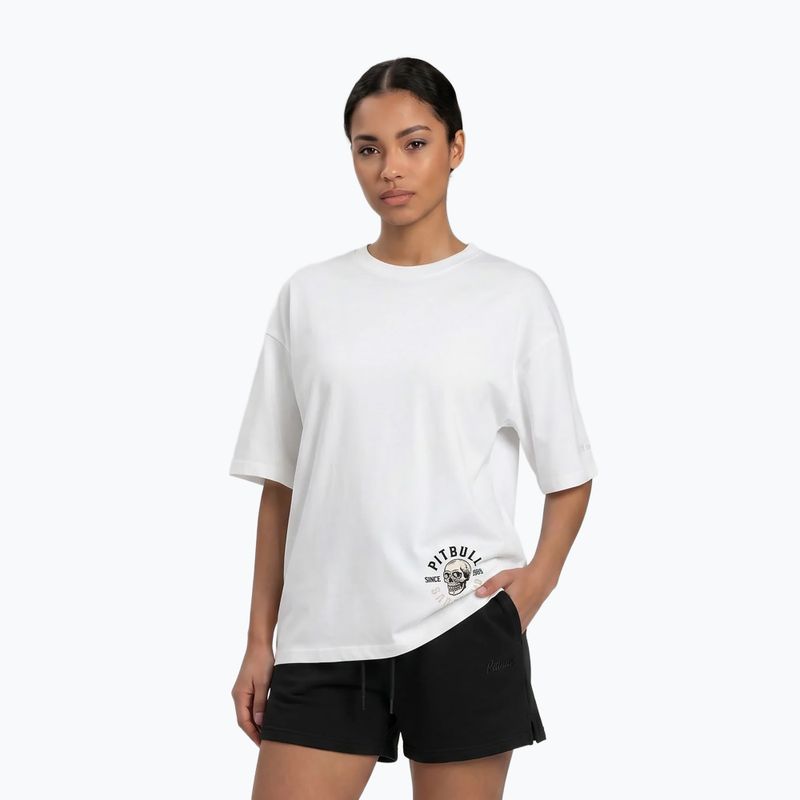 Koszulka damska Pitbull Skull Oversize white