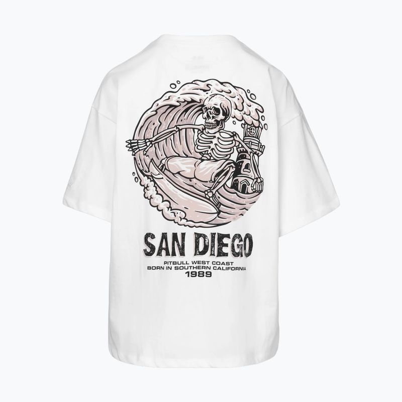 Koszulka damska Pitbull Skull Oversize white 5