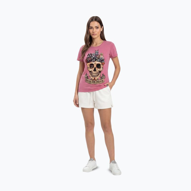 Koszulka damska Pitbull Dia De Los Perros washed pink 2