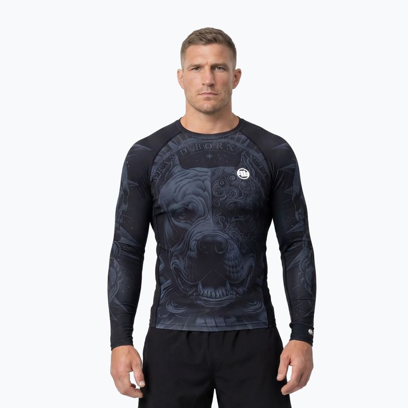 Rashguard longsleeve męski Pitbull World Rashguard black
