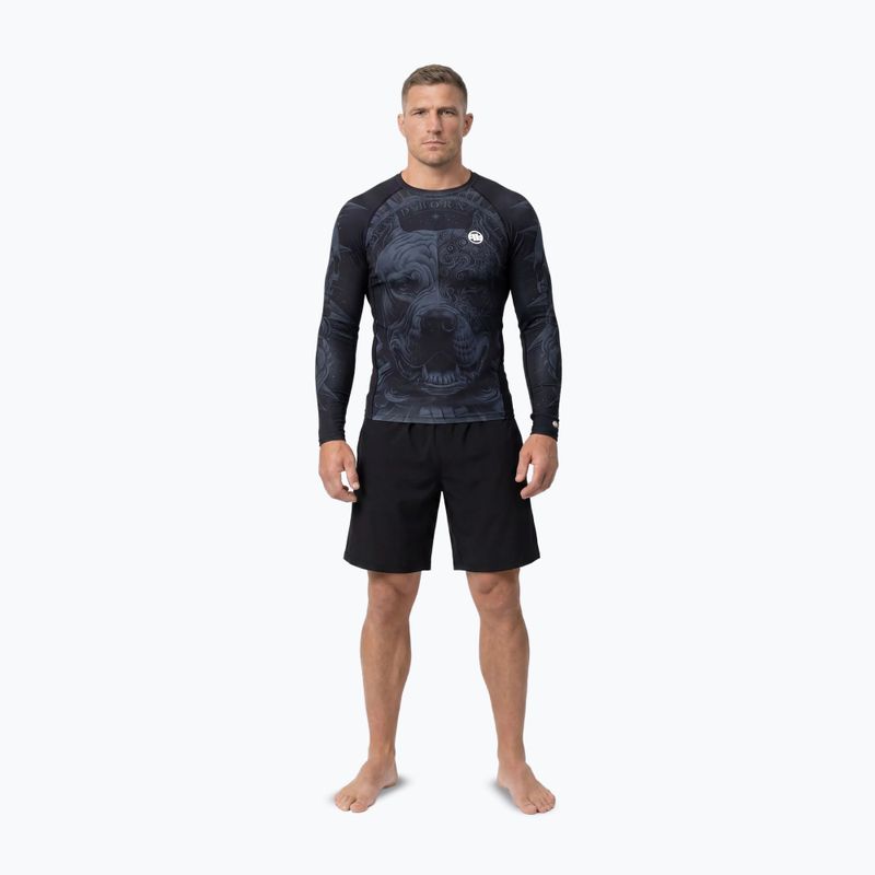 Rashguard longsleeve męski Pitbull World Rashguard black 2
