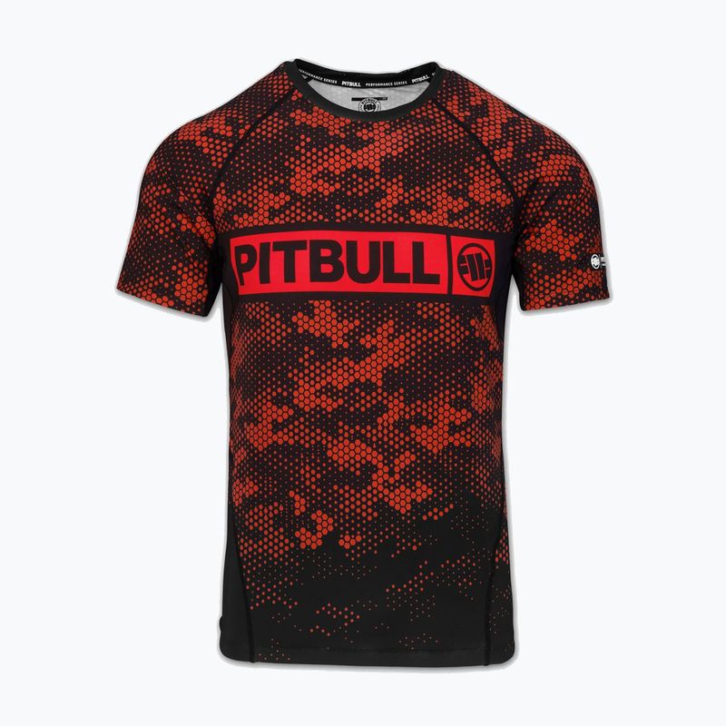 Rashguard męski Pitbull Hex Camo Hilltop Rashguard red 3