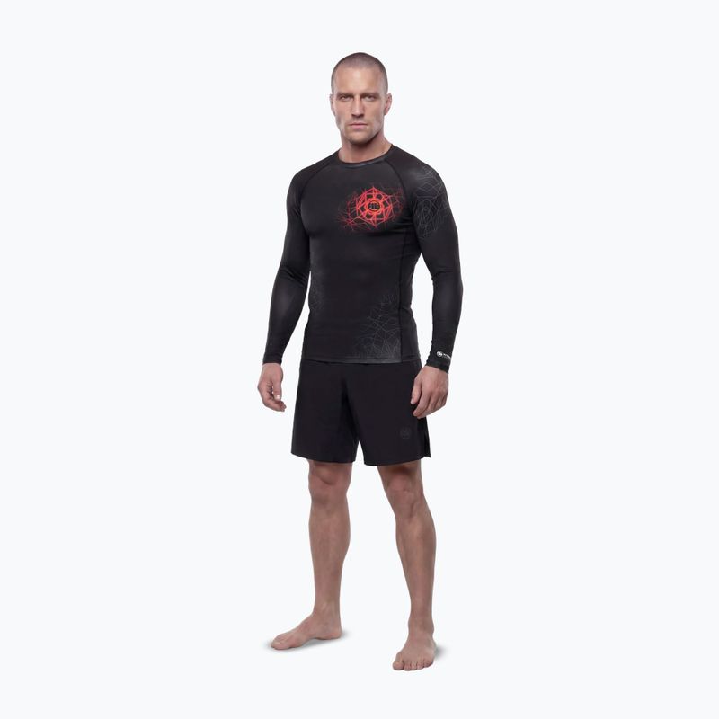 Rashguard longsleeve męski Pitbull Ray Rashguard fluo/red 2