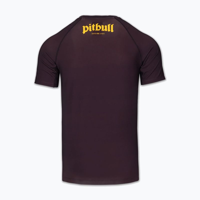 Koszulka męska Pitbull Rashguard Logo Palms brown 4