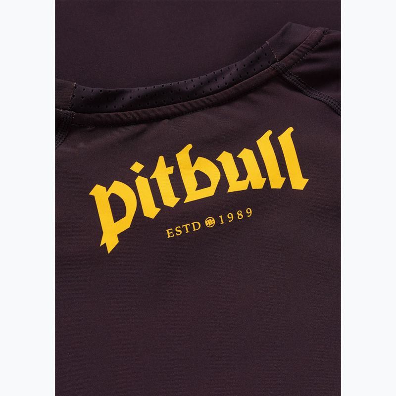 Koszulka męska Pitbull Rashguard Logo Palms brown 7