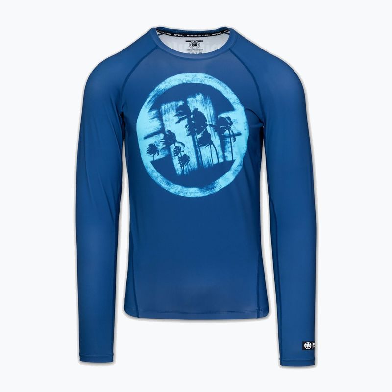Rashguard longsleeve męski Pitbull Rashguard Logo Palms blue 3