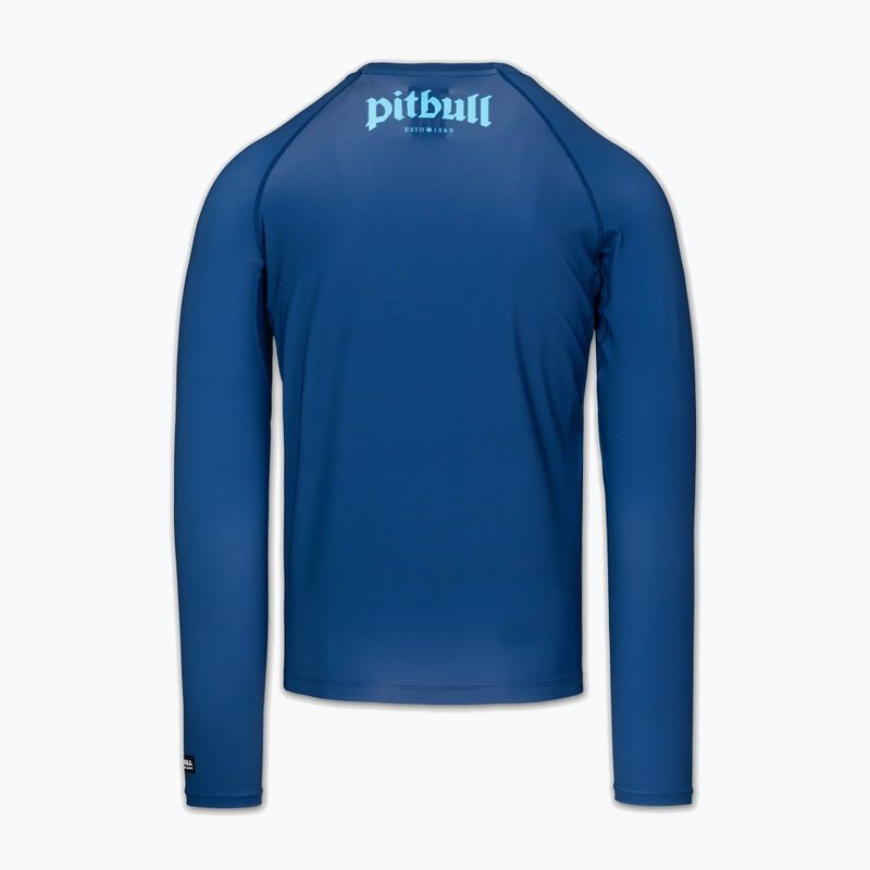 Rashguard longsleeve męski Pitbull Rashguard Logo Palms blue 4