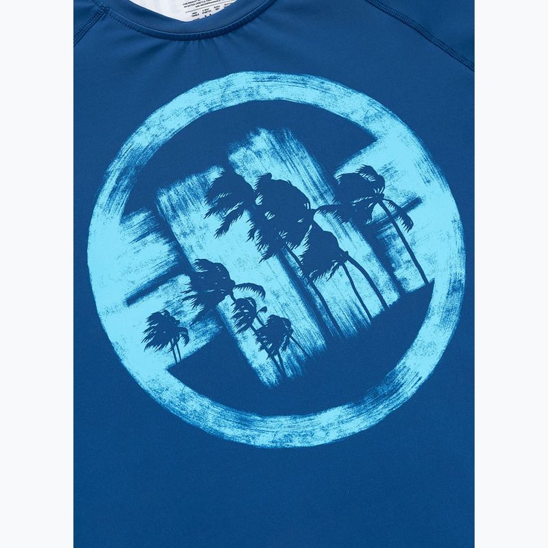 Rashguard longsleeve męski Pitbull Rashguard Logo Palms blue 6